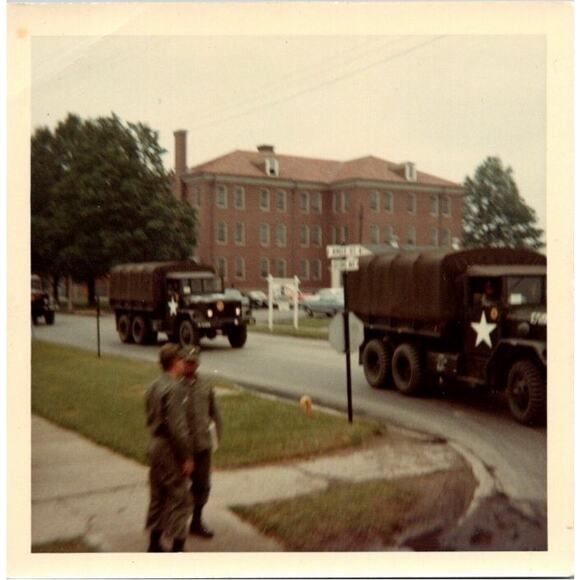Vietnam War Trucks & Soldiers About To Be Deployed On Base Actual Picture Photo - Picture 1 of 1